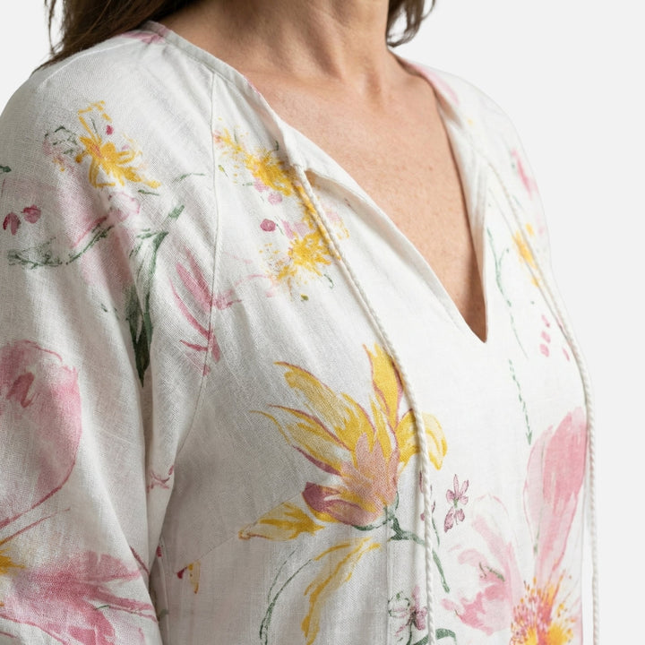Abito midi in viscosa-elastan con scollo a V da donna