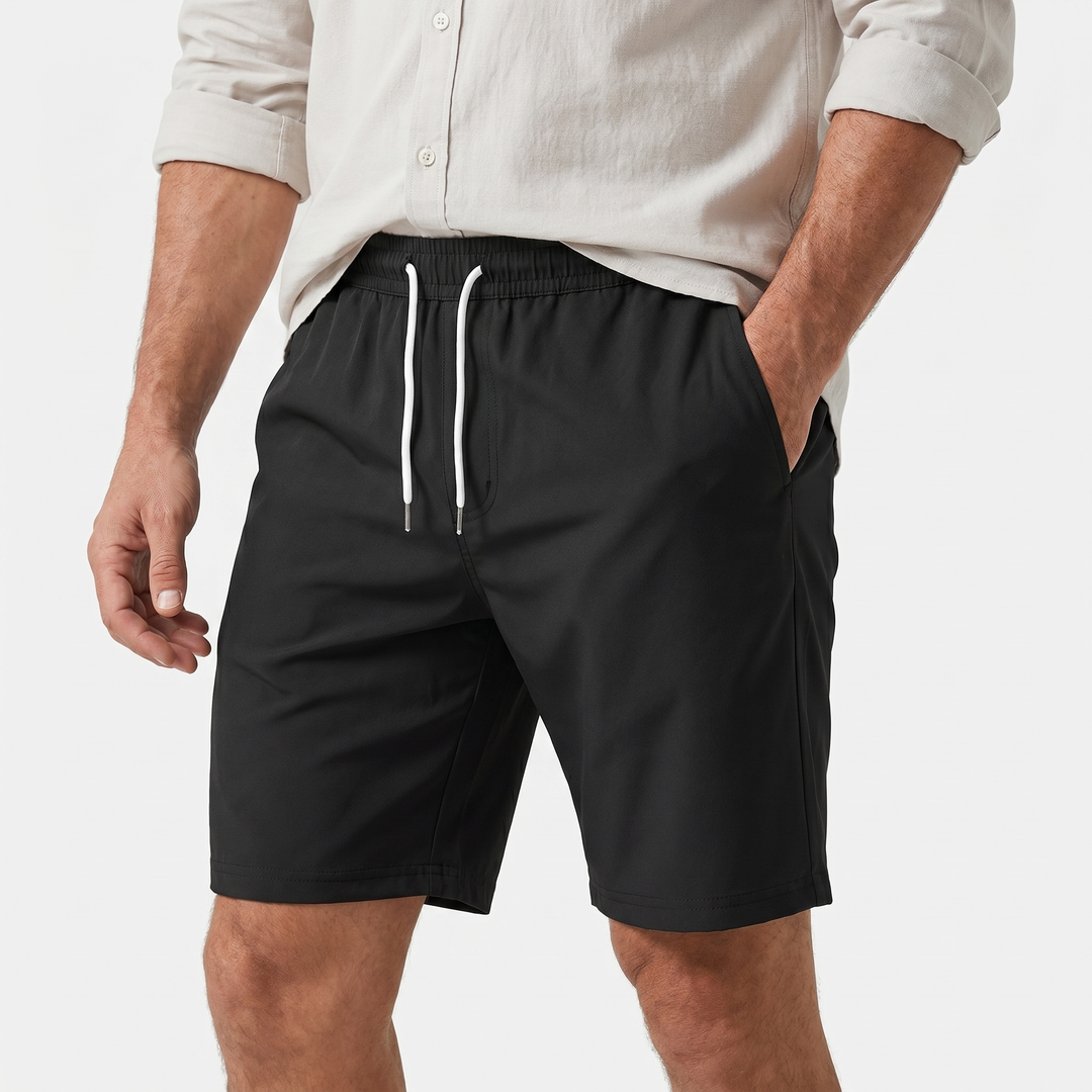 Modern men's shorts with side pockets for slipping on