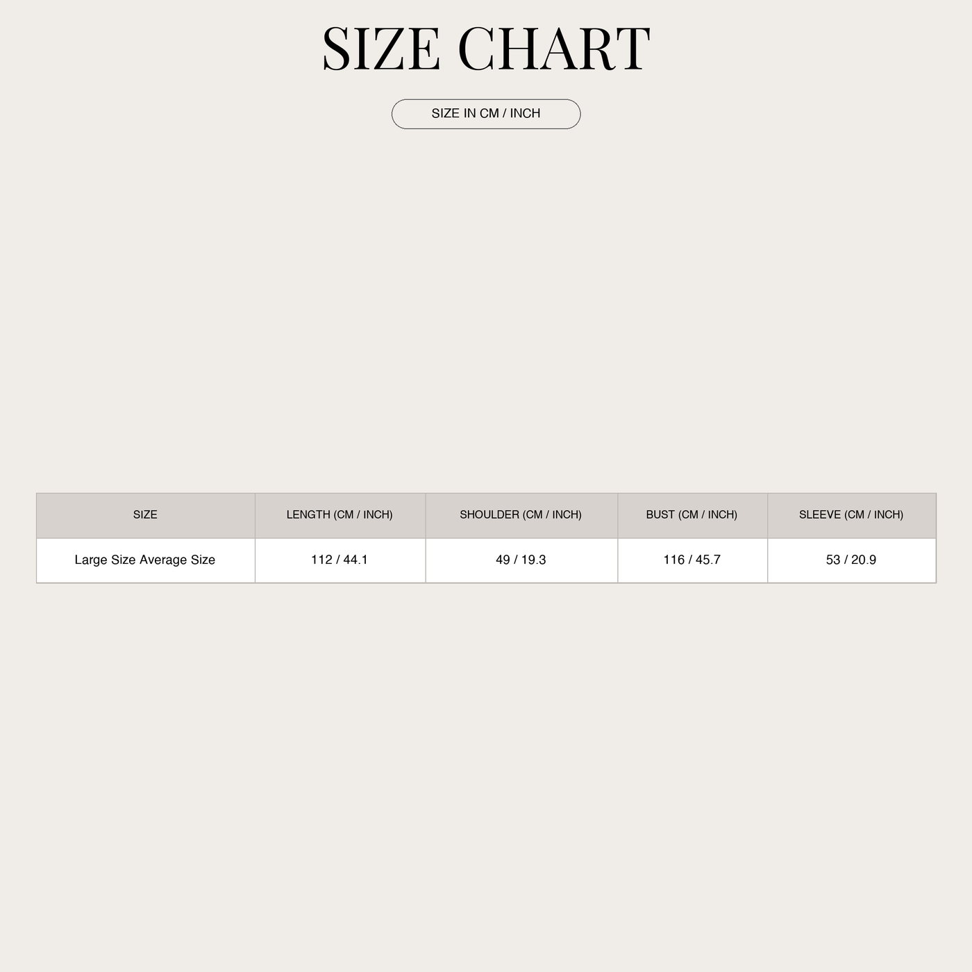 Maxiabito oversize in denim con maniche lunghe e tasche da donna size chart