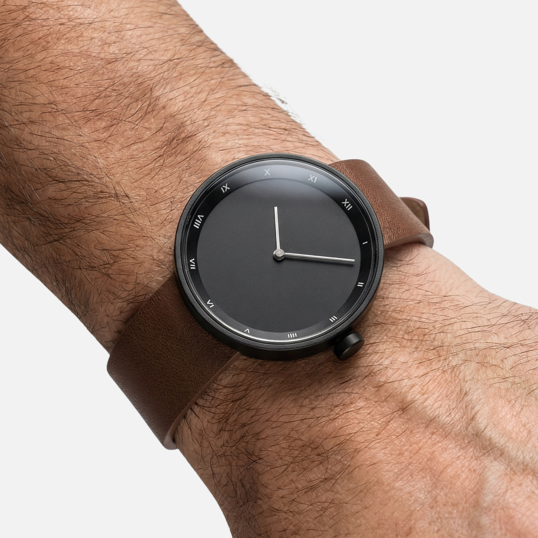 Nordic Minimalist Style Watch with Metal Case for Men
