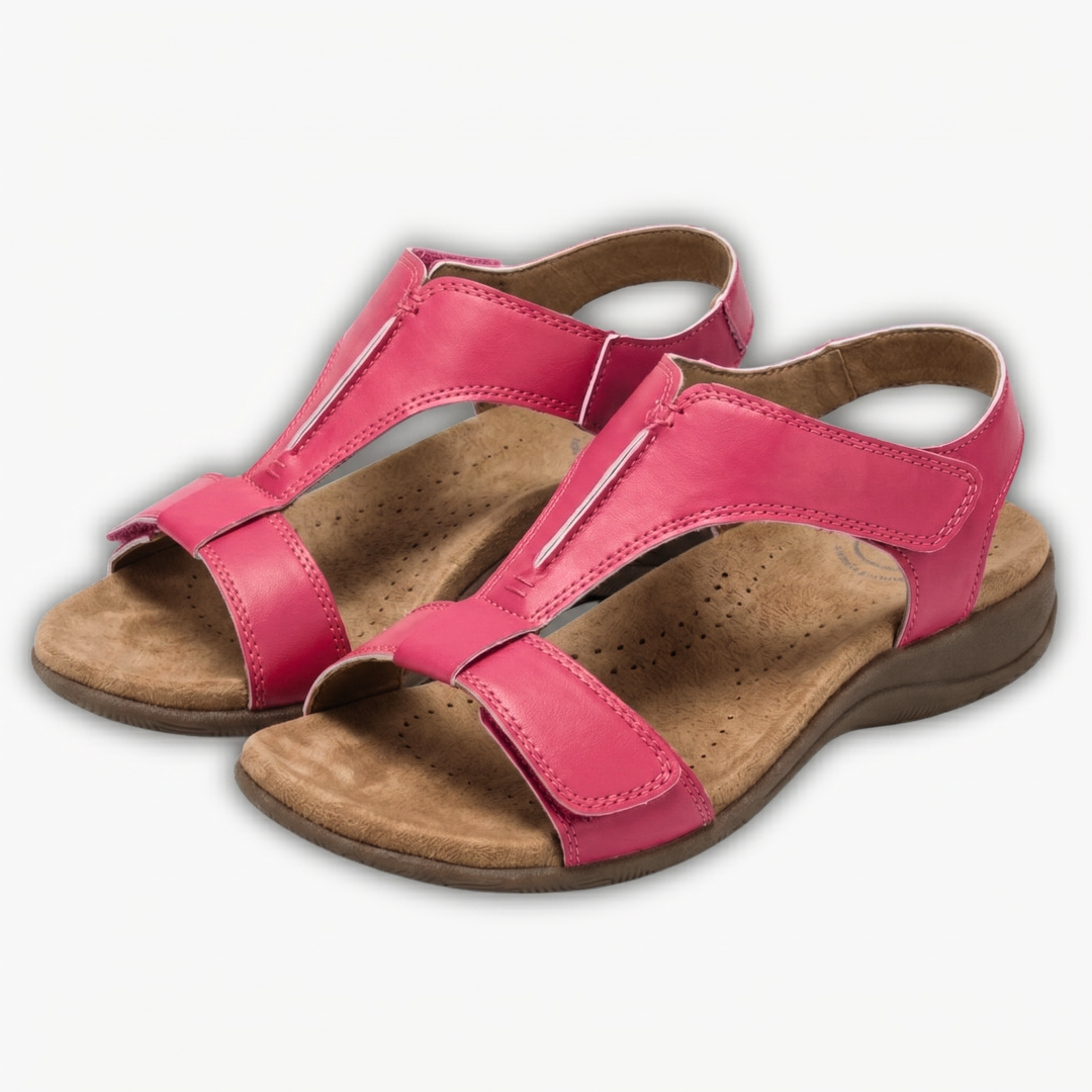 Open walking sandals with a lightweight, pre-shaped footbed for women
