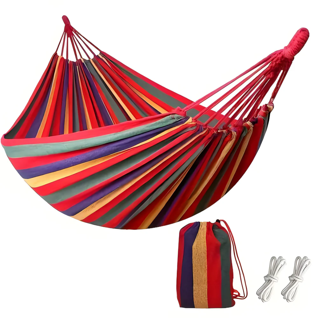 Outdoor_Stoffhangematte_Gestreiftes_Design_mit_Seilschlaufen_5