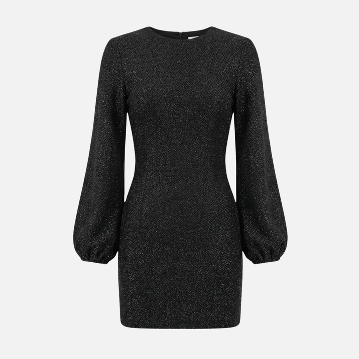 Pailletten-Abendminikleid – Langärmliger V-Ausschnitt-Stil für Damen