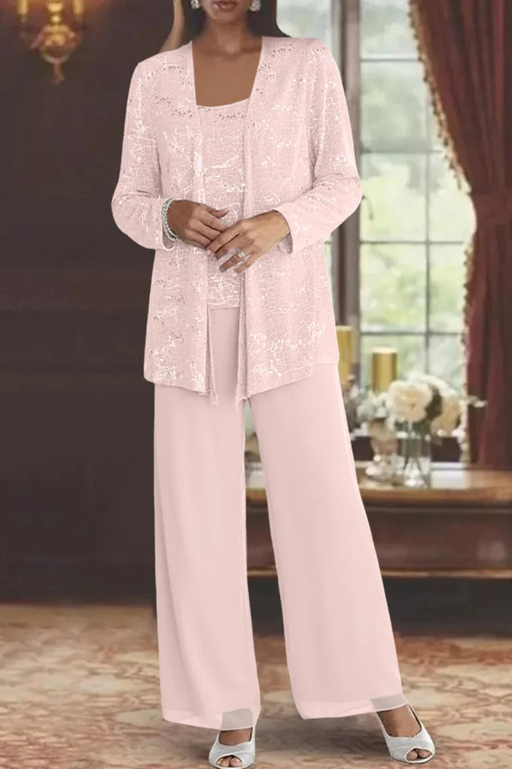 Pailletten_Hosenanzug_fuer_Damen_Dreiteilig_mit_Spitzenjacke_13