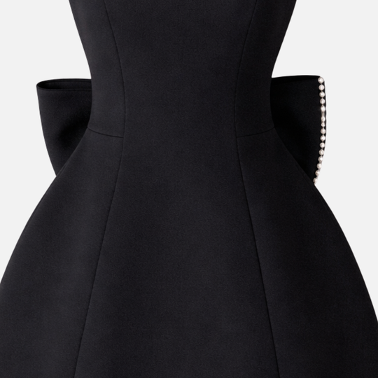 Perlenverzierte Mini-Kleid mit Rückenschnürung für Frauen