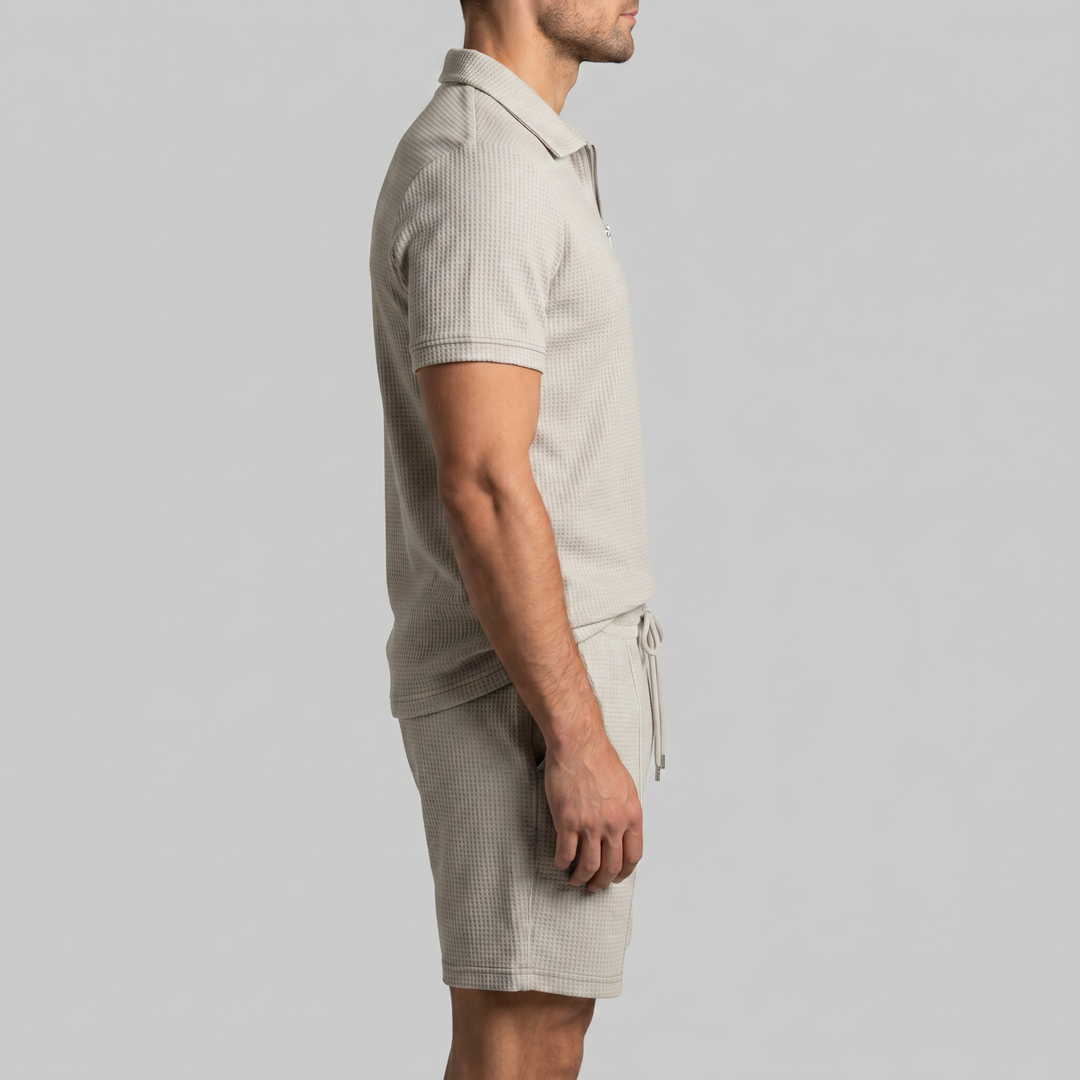Polohemd_Shorts_Set_fuer_Herren_Kurzarm_mit_Reissverschluss_Kragen_16