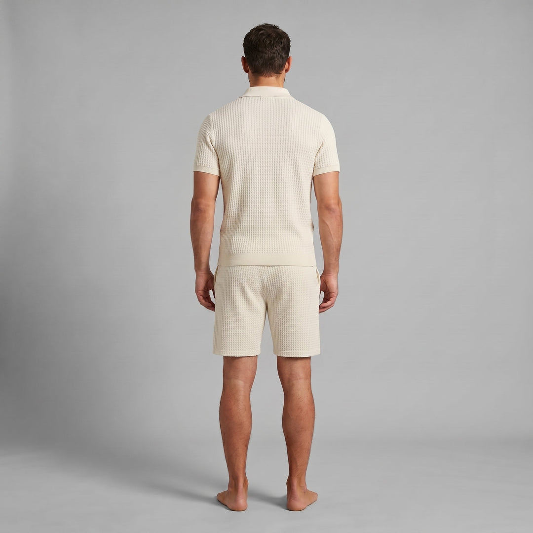 Polohemd_Shorts_Set_fuer_Herren_Kurzarm_mit_Reissverschluss_Kragen_5