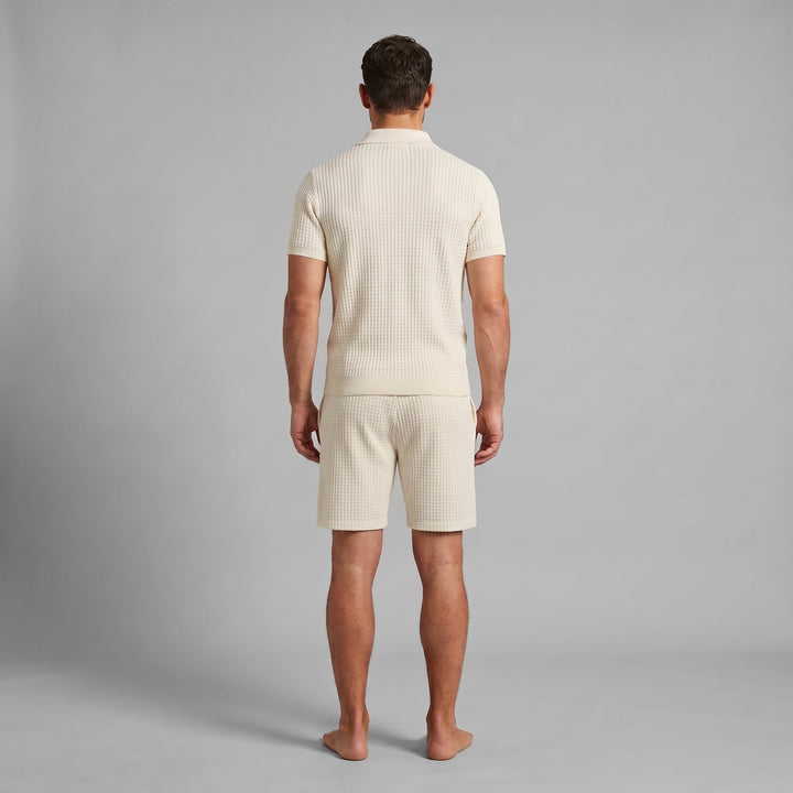 Polohemd_Shorts_Set_fuer_Herren_Kurzarm_mit_Reissverschluss_Kragen_5