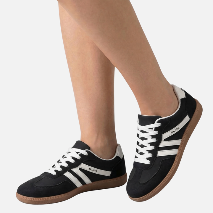 Synthetic strappy sandals – Flat sole with buckle for women