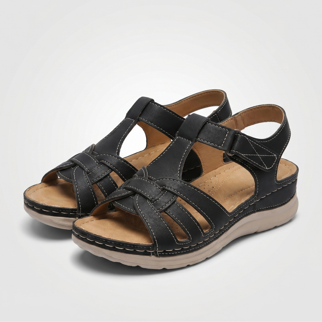 Sandali con cinturini incrociati vintage da donna