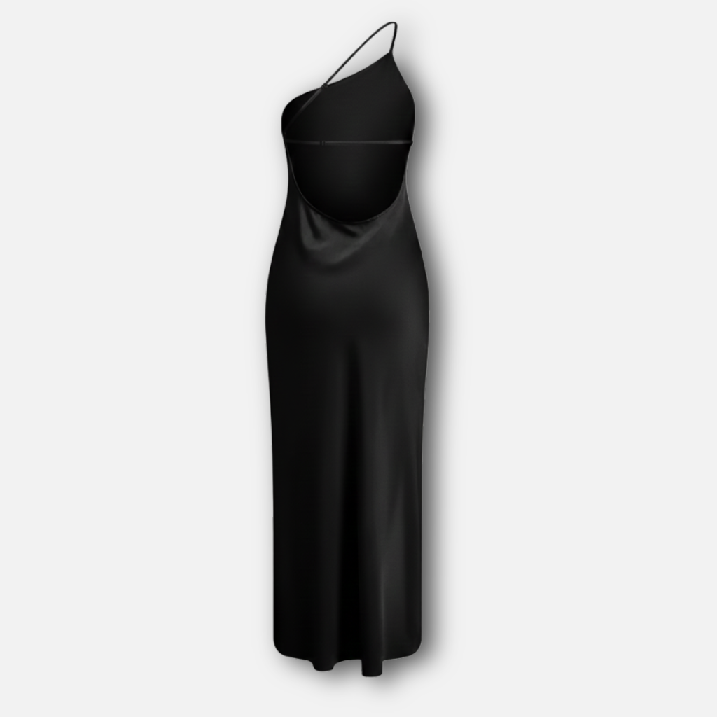 Satin Kleid mit Seitenschlitz für Frauen