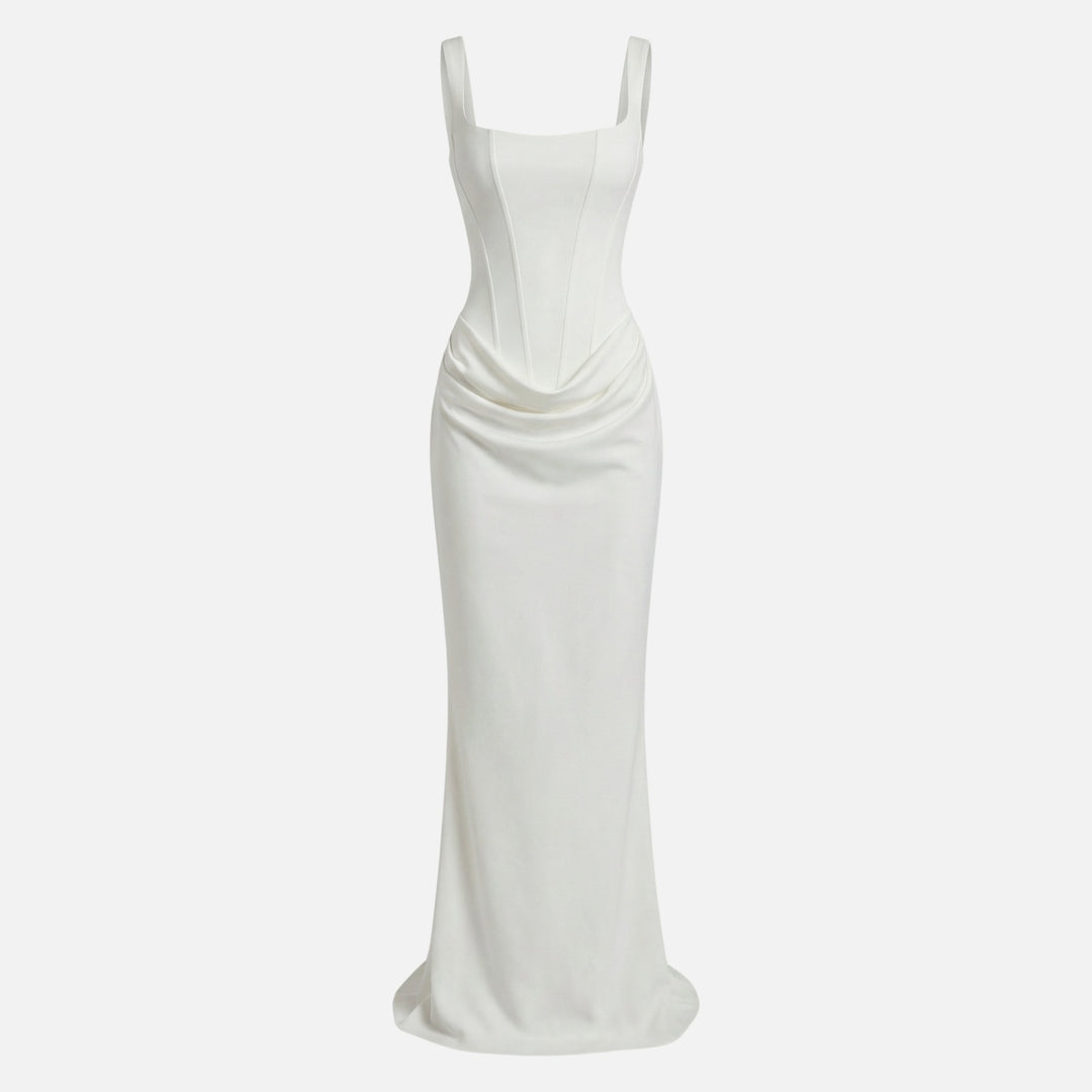 Rochie maxi din satin cu bretele reglabile pentru femei