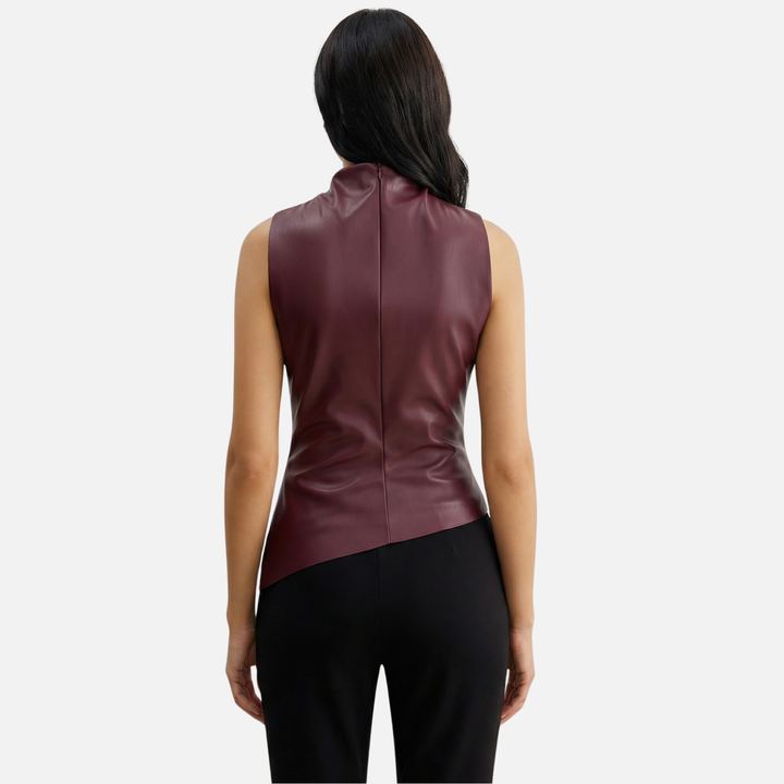 Maiou slim cu material drapat pentru femei
