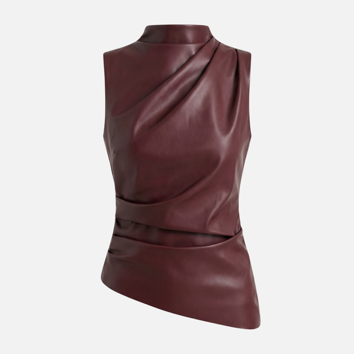 Maiou slim cu material drapat pentru femei