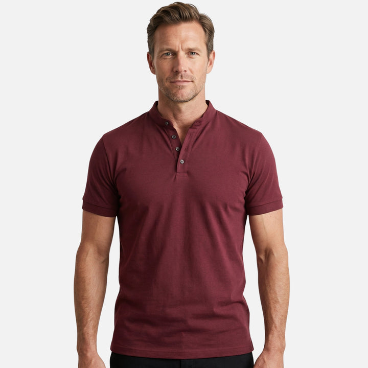 Maglia slim fit in jersey con collo alto da uomo