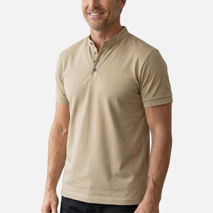 Maglia slim fit in jersey con collo alto da uomo