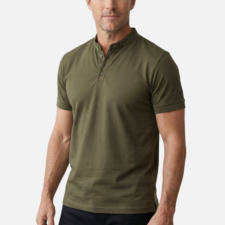 Maglia slim fit in jersey con collo alto da uomo
