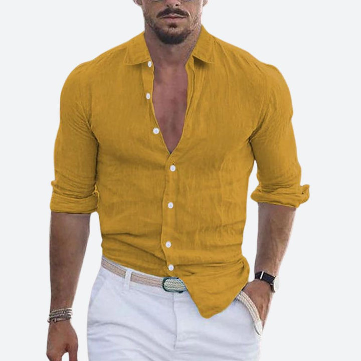 Slim_Fit_Leinen_Sommerhemd_mit_offenem_Kragen_fuer_Herren_2