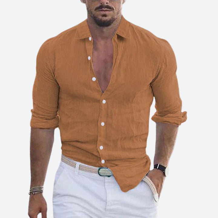 Slim_Fit_Leinen_Sommerhemd_mit_offenem_Kragen_fuer_Herren_3