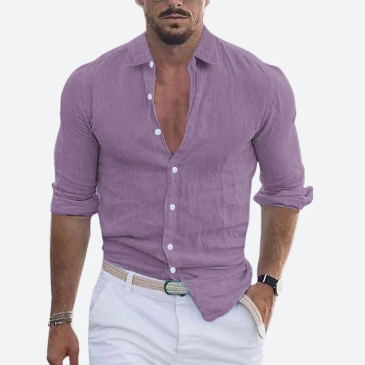 Slim_Fit_Leinen_Sommerhemd_mit_offenem_Kragen_fuer_Herren_9