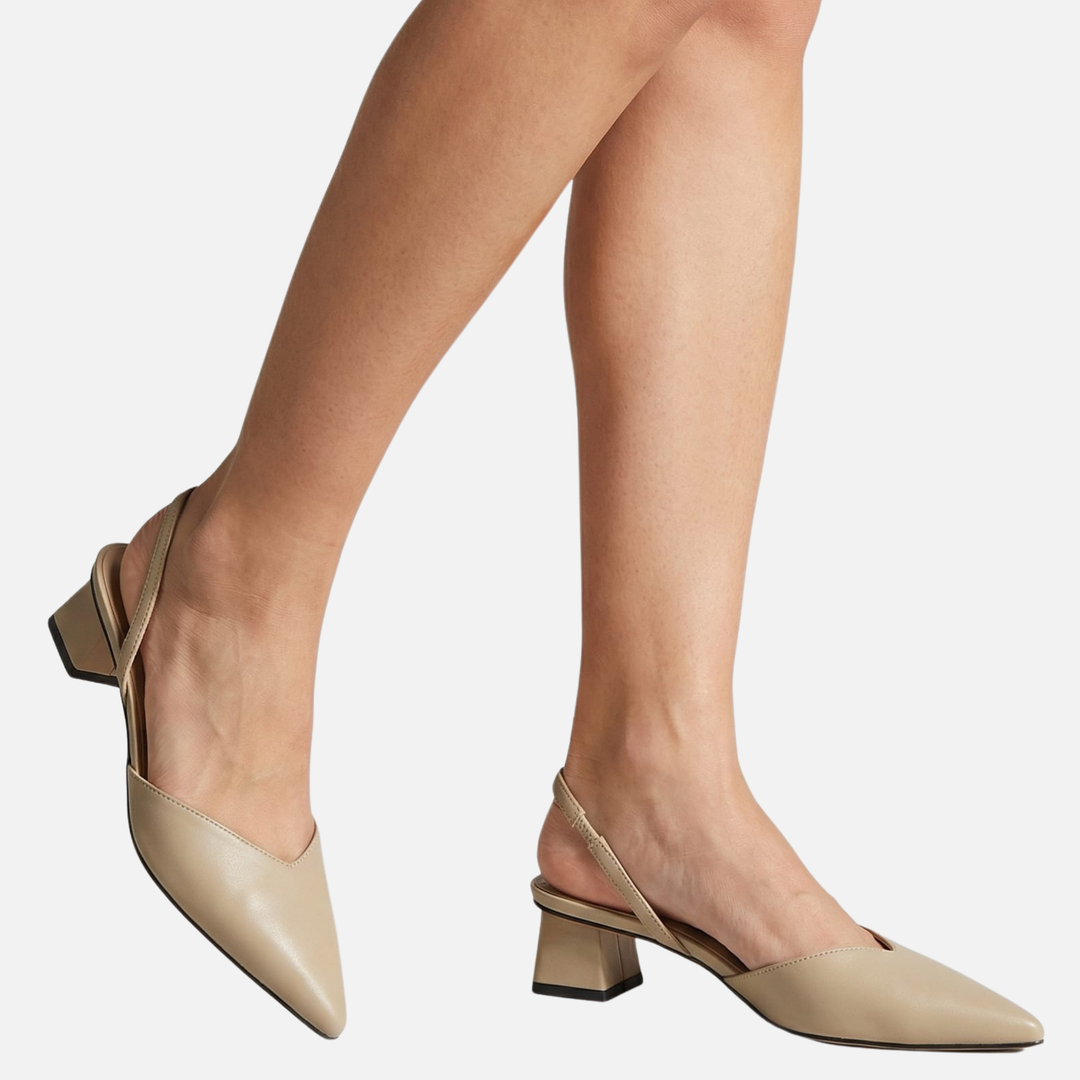 Sommerliche spitze Sandaletten – Niedriger Blockabsatz mit Slingback für Damen