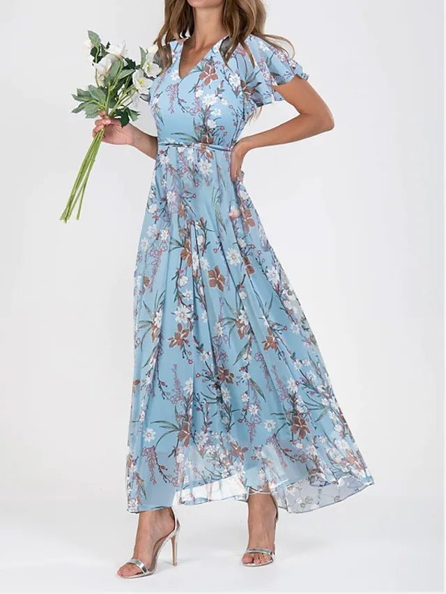 Florales-Kleid-fur-Damen-Maxi-mit-gerafften-Armeln-3.jpg