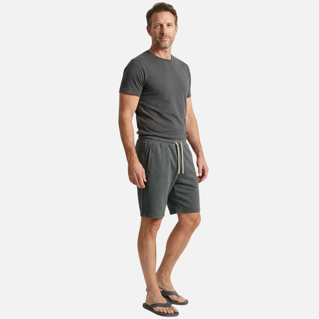 Pantaloncini in cotone lavorato a maglia – Vestibilità rilassata con coulisse da uomo