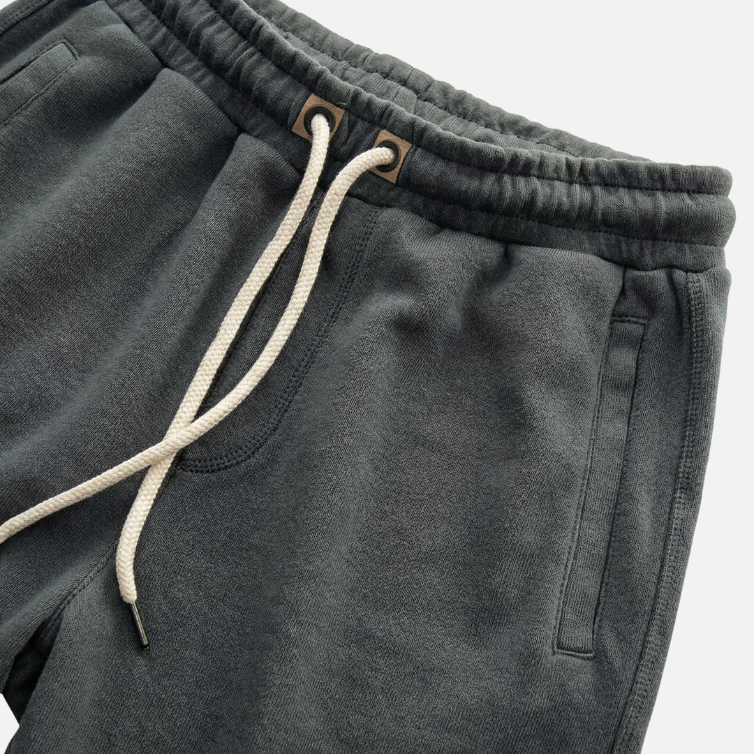Pantaloncini in cotone lavorato a maglia – Vestibilità rilassata con coulisse da uomo