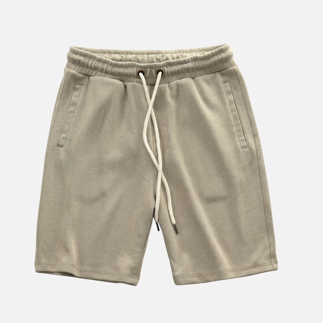 Pantaloncini in cotone lavorato a maglia – Vestibilità rilassata con coulisse da uomo