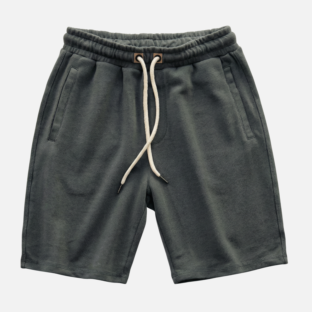 Pantaloncini in cotone lavorato a maglia – Vestibilità rilassata con coulisse da uomo