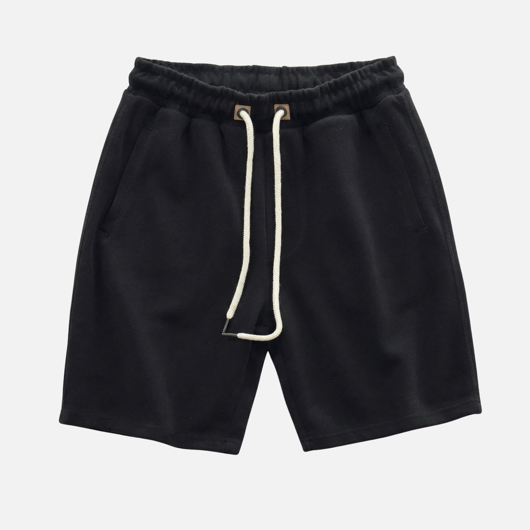 Pantaloncini in cotone lavorato a maglia – Vestibilità rilassata con coulisse da uomo