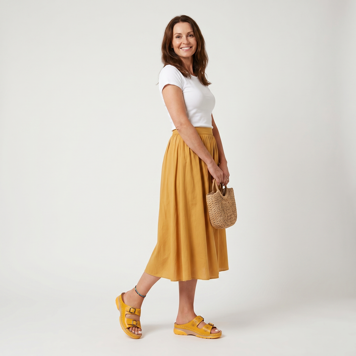 Comfort sandals with platform sole for women