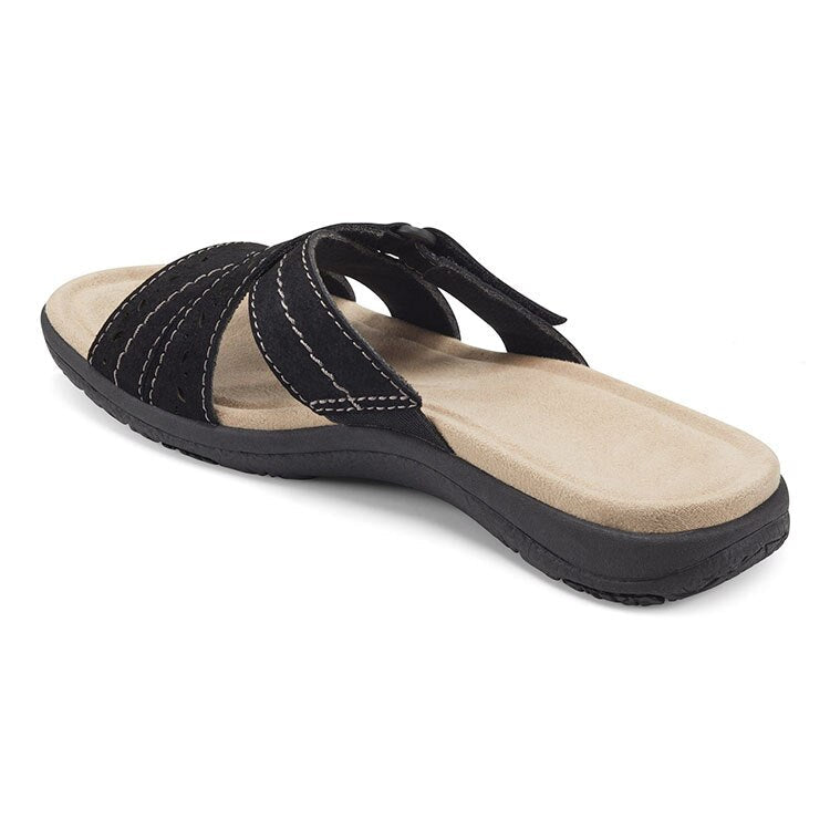 Sandalias de gamuza para mujer con cierre de velcro ajustable