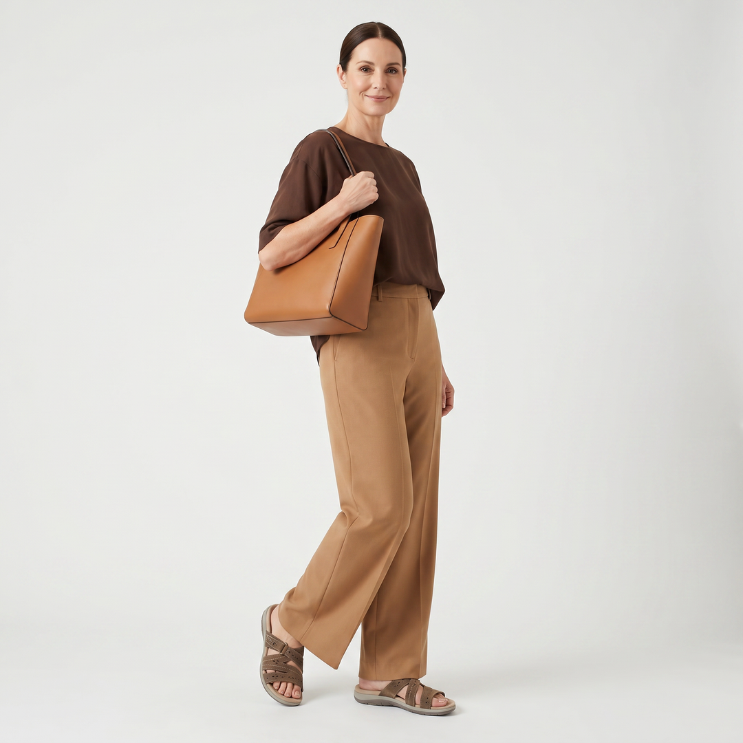 Sandalias de gamuza para mujer con cierre de velcro ajustable