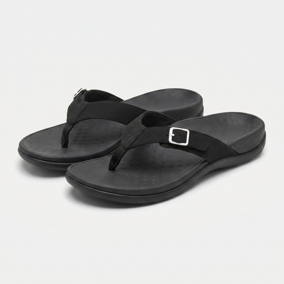 Everyday flip-flop sandals with adjustable strap for women