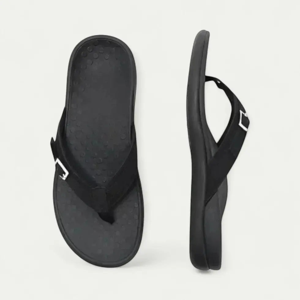 Alltägliche Flip-Flop-Sandalen mit verstellbarem Riemen für Damen