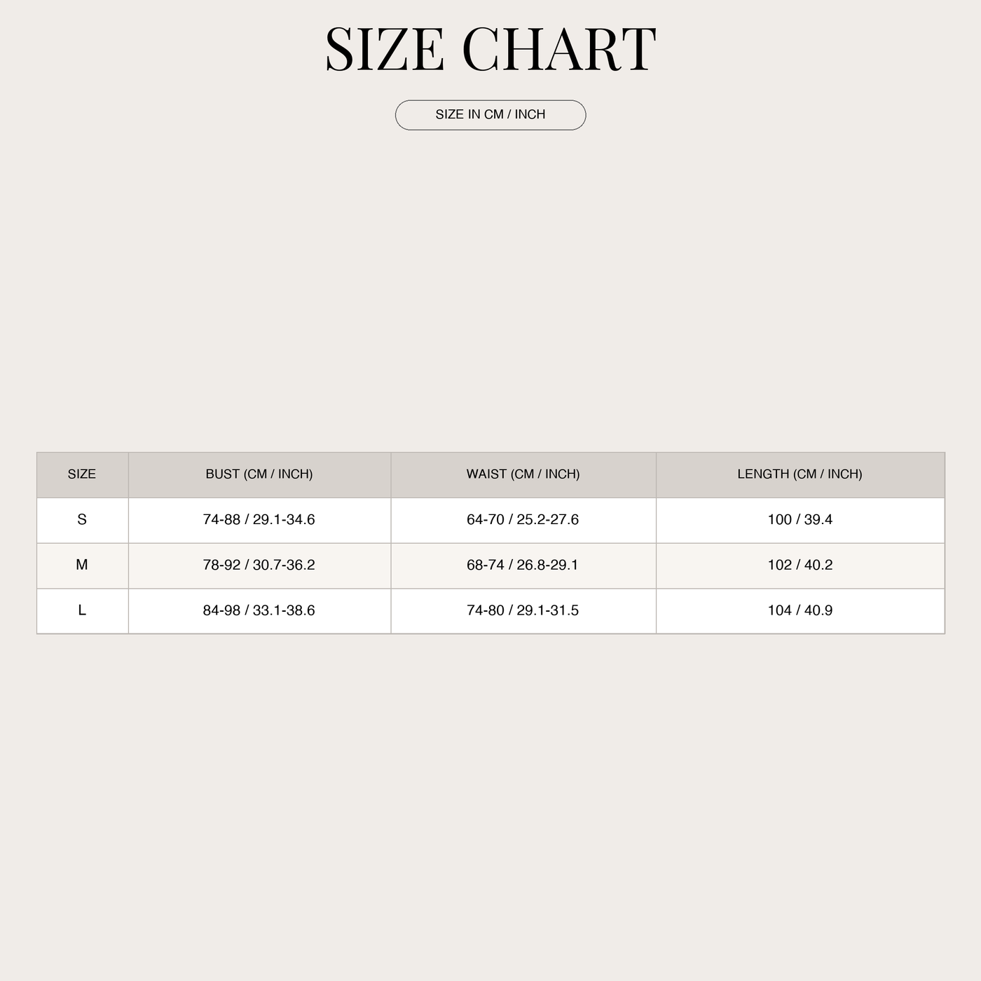 Abito midi a linea A con corpetto corsetto e scollo a cuore da donna size chart