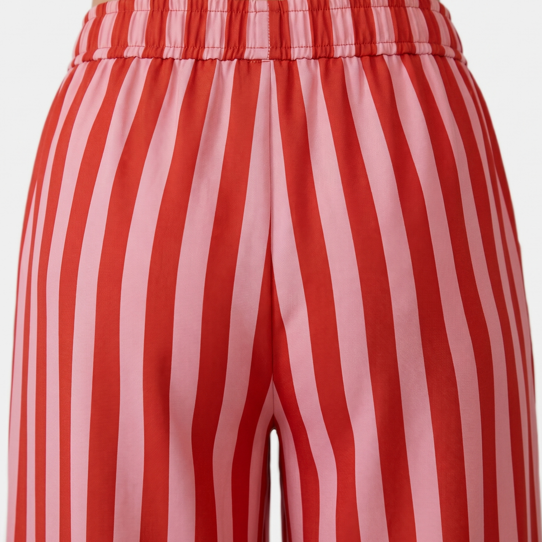Pantaloni estivi a righe verticali con gamba larga da donna