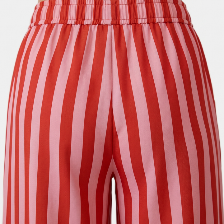 Pantaloni estivi a righe verticali con gamba larga da donna