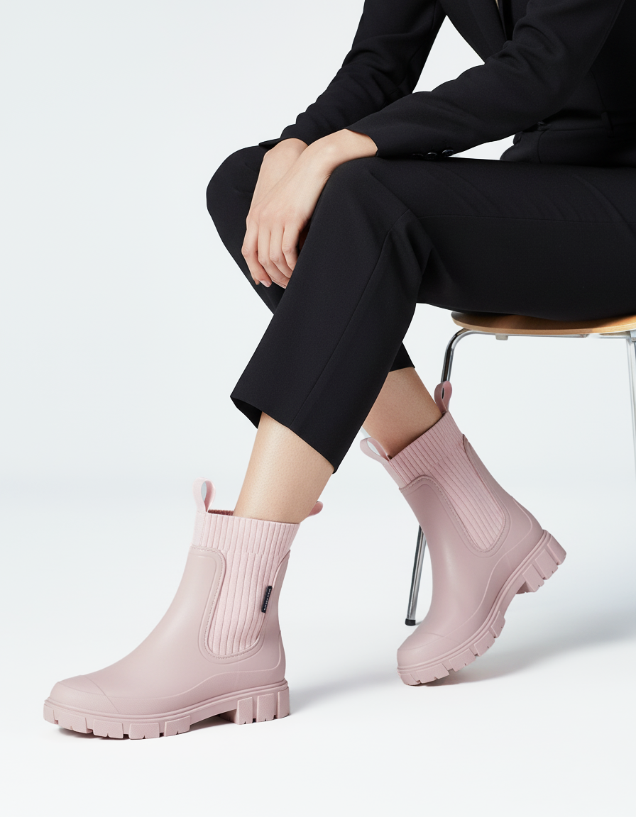 Stivali Wellington idrorepellenti con suola antiscivolo per donna