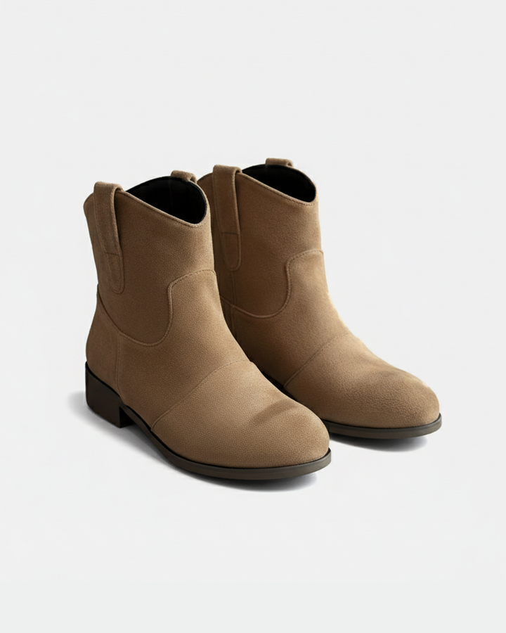 Western Cowboy Ankle Boots with Heel for Women