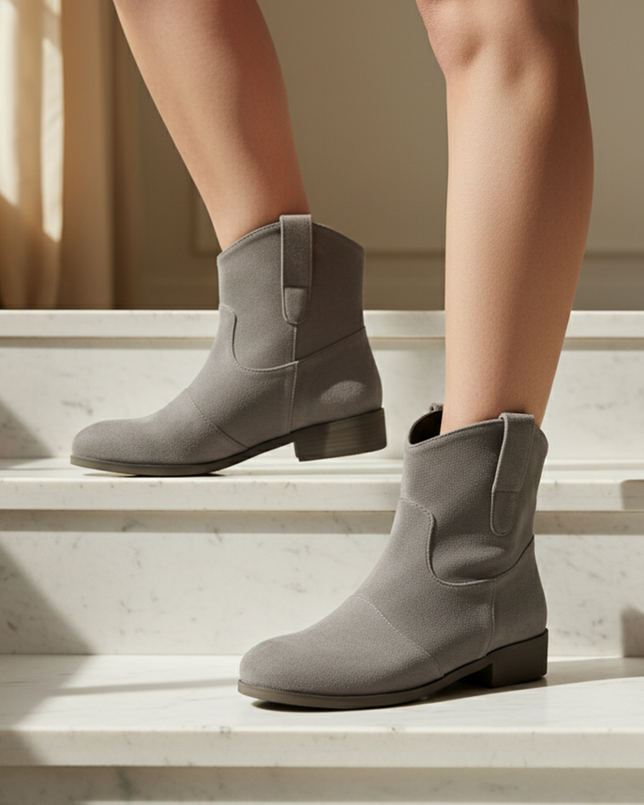 Western Cowboy Ankle Boots with Heel for Women