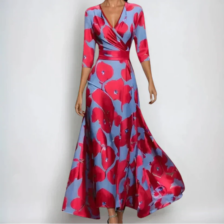 Wickelkleid_fuer_Damen_Elegant_mit_3_4_Aermeln_3