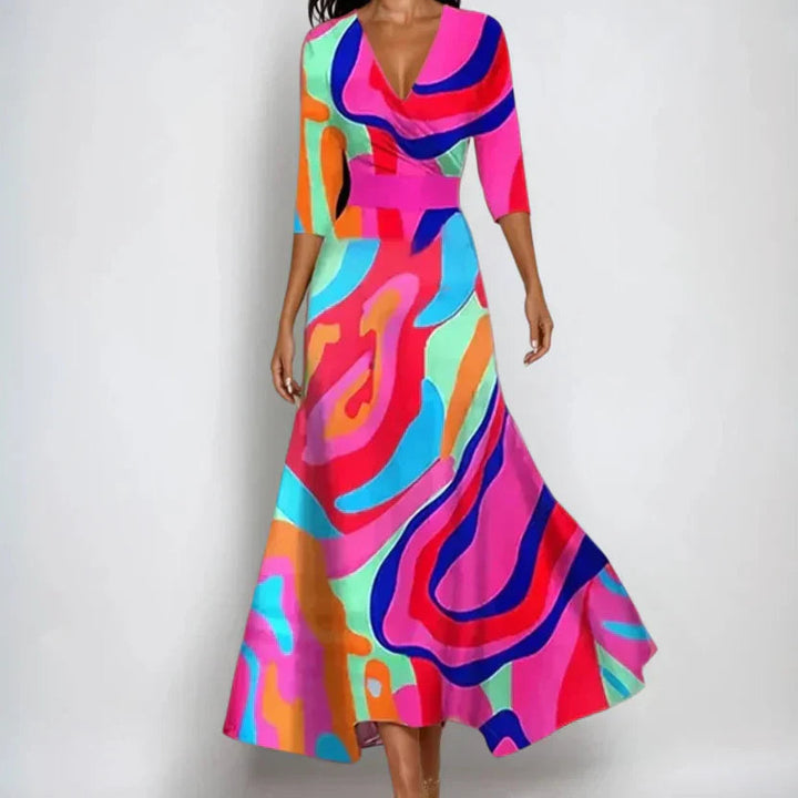 Wickelkleid_fuer_Damen_Elegant_mit_3_4_Aermeln_4