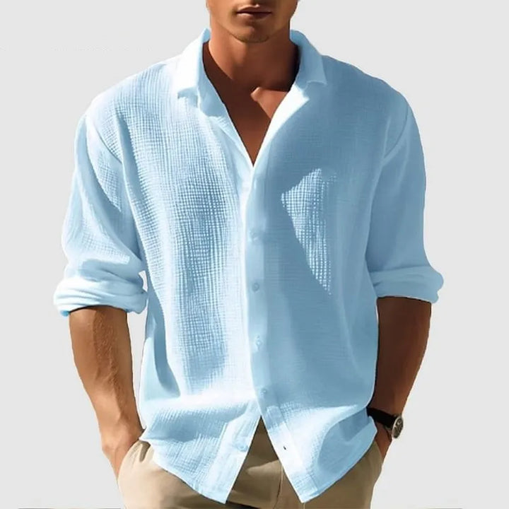 Summer Casual Linen Shirt – Breathable Button-Down for Men