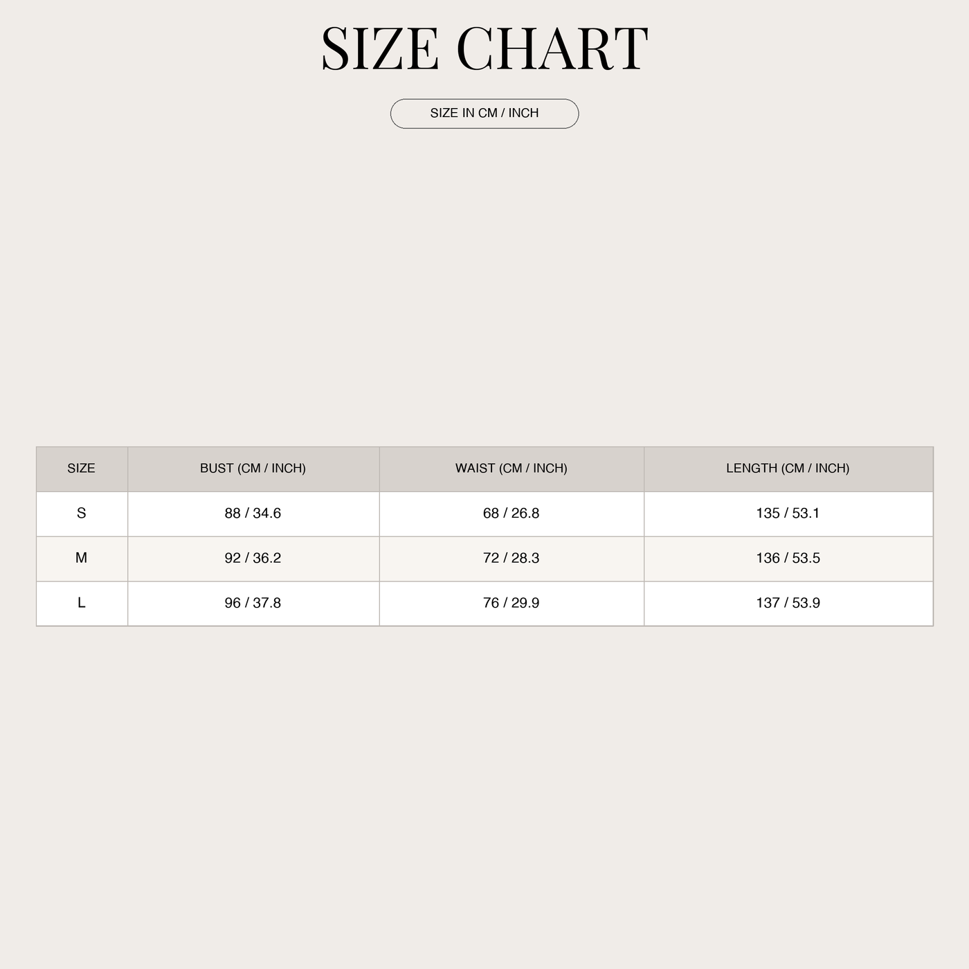 Abito lungo plissettato e arricciato a spalle scoperte per invitata a matrimonio da donna size chart