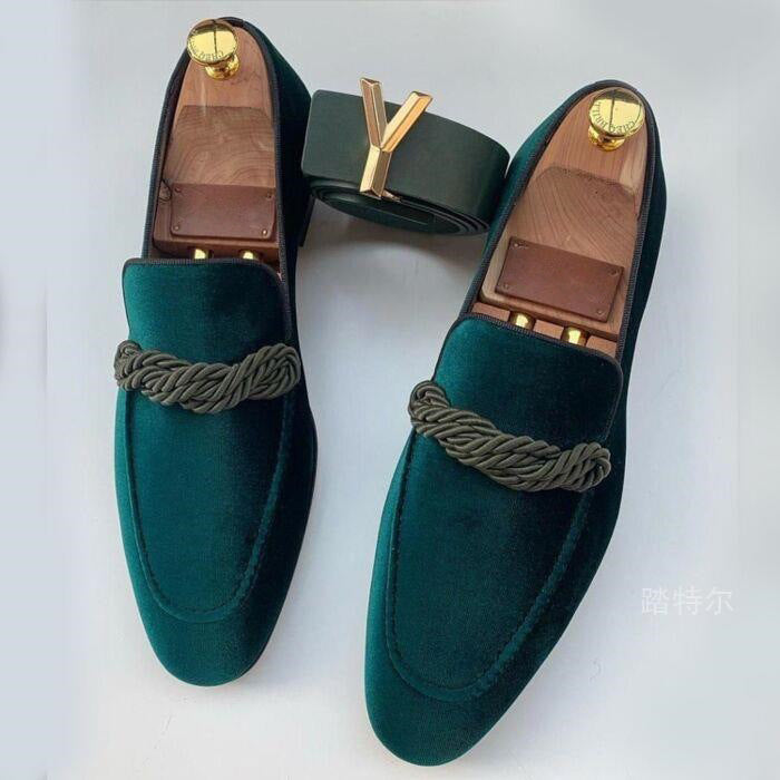 Mocasines de ante con detalle de cordón para hombre