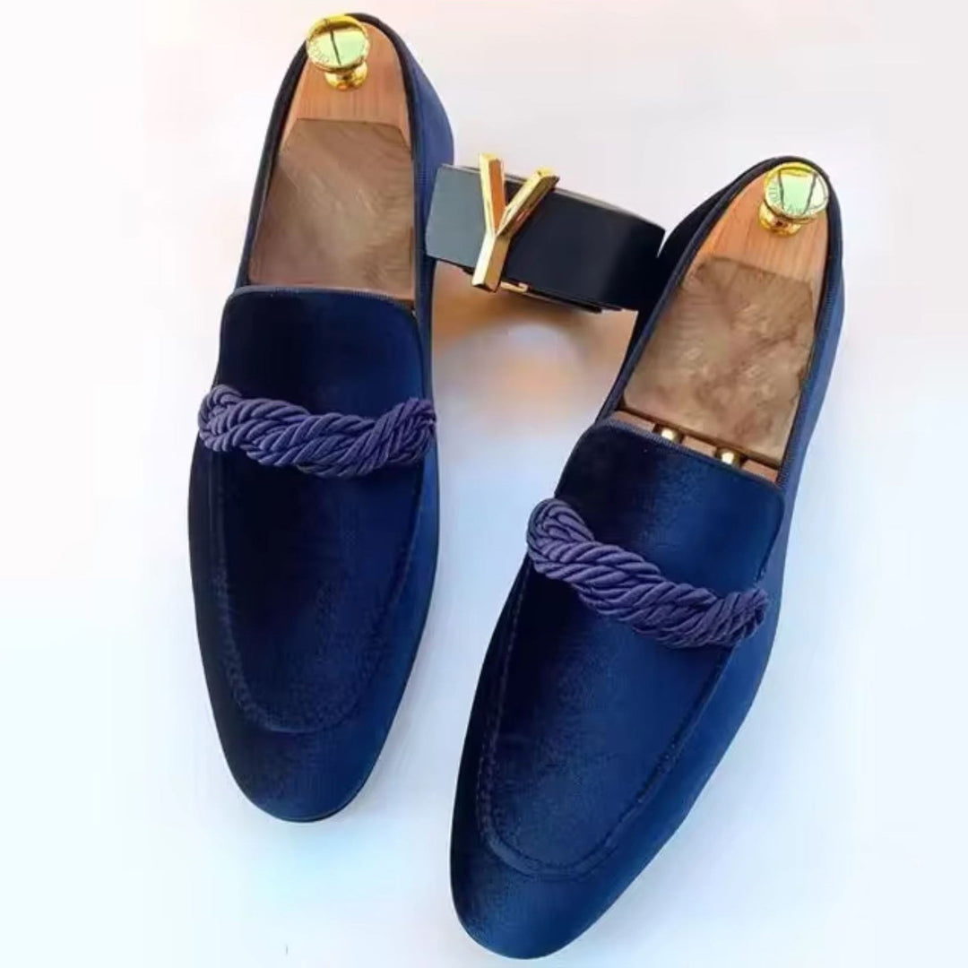 Mocasines de ante con detalle de cordón para hombre