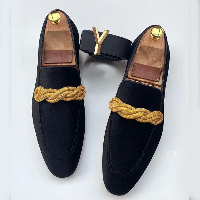 Mocasines de ante con detalle de cordón para hombre
