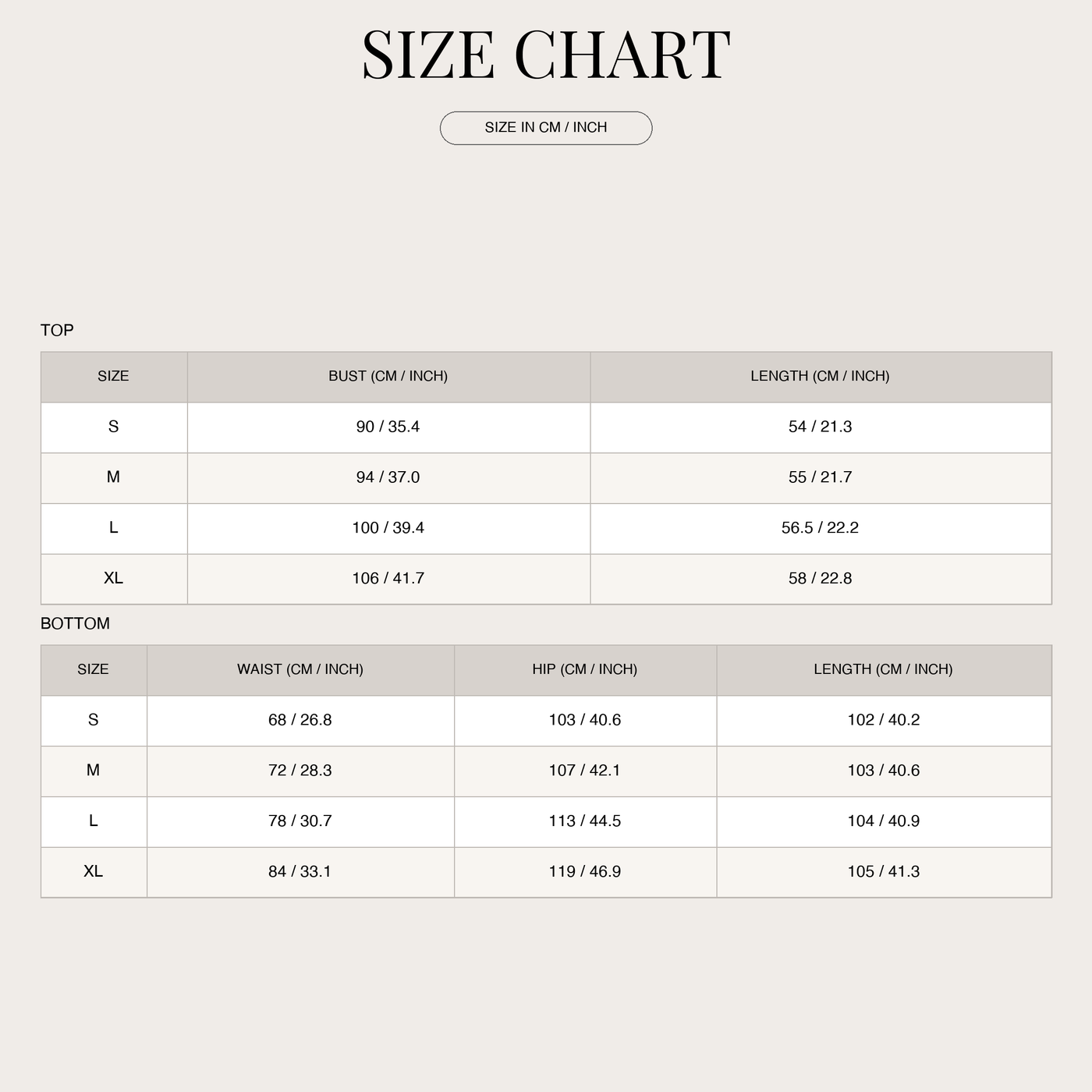 Completo con gilet asimmetrico e pantaloni larghi a vita alta da donna size chart